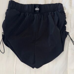 ALO Yoga Black Athletic Shorts with Elastic Waistband